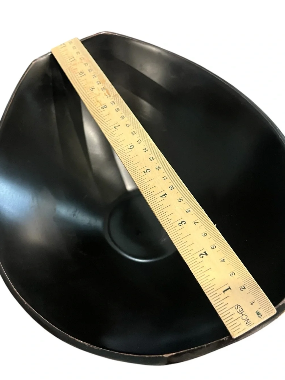Mid Century Modern MCM Dansk Black Metal Fruit Serving Bowl 12”